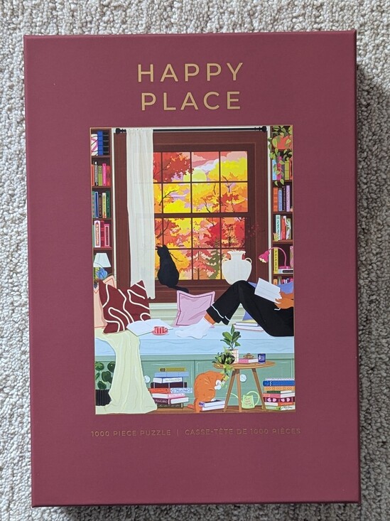 Hobbry Other - Hobbry "Happy Place" 1000 Piece Cozy Fall Window Reading Jigsaw Puzzle